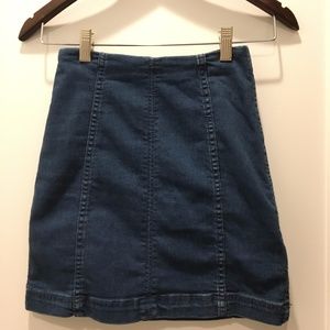 Free People Denim Mini Skirt